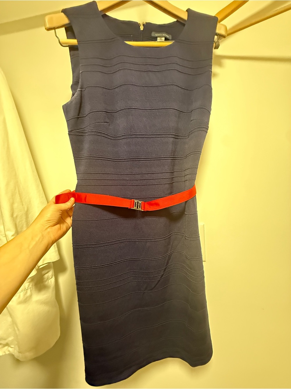 Tommy Hilfiger Navy Dress with Red Belt